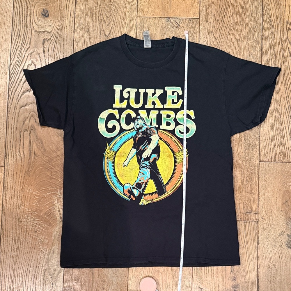 Gildan Black Luke Combs Graphic Tee with country vintage band t-shirt - Picture 3 of 5